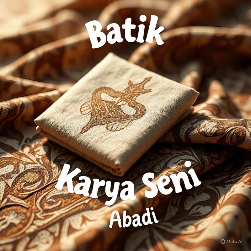 Ilustrasi poster Hari Batik (Gambar yang disajikan dalam artikel ini bukanlah visual buatan manusia, melainkan kreasi yang sepenuhnya dihasilkan oleh kecerdasan buatan Meta AI).