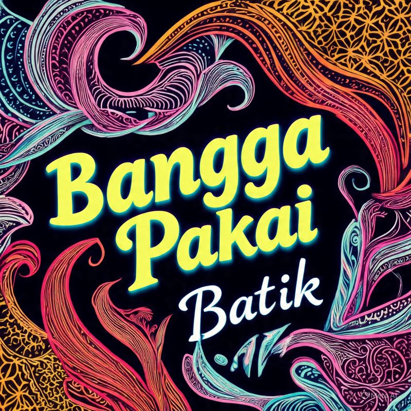 Ilustrasi poster Hari Batik (Gambar yang disajikan dalam artikel ini bukanlah visual buatan manusia, melainkan kreasi yang sepenuhnya dihasilkan oleh kecerdasan buatan Meta AI).