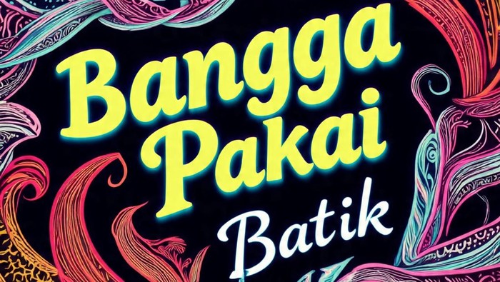 Ilustrasi poster Hari Batik (Gambar yang disajikan dalam artikel ini bukanlah visual buatan manusia, melainkan kreasi yang sepenuhnya dihasilkan oleh kecerdasan buatan Meta AI).