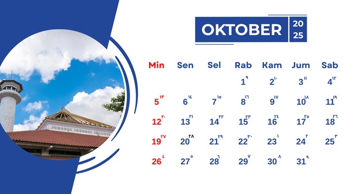 KALENDER HIJRIAH OKTOBER 2025.