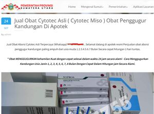 Situs Resmi Pemprov Sumut Dibobol Hacker, Dipakai Promosi Obat Aborsi