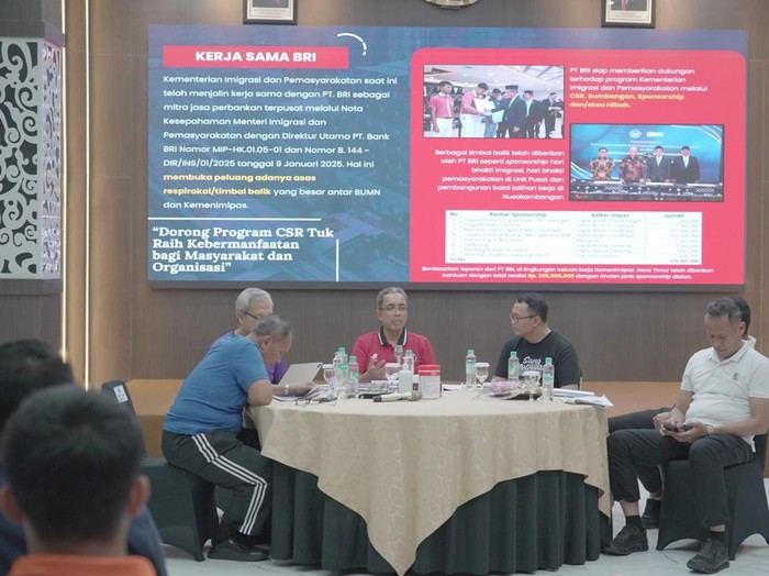 Sekjen Imipas Asep Kurnia menggelar coffee morning dengan jajaran, Surabaya, Jawa Timur (Jatim), Jumat (26/9/2025).