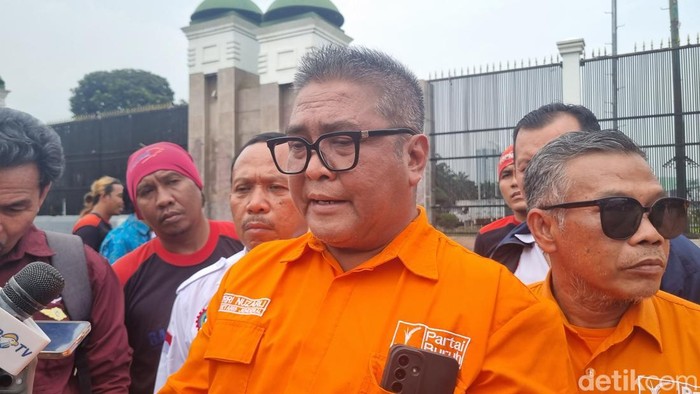 Sekjen Partai Buruh Ferri Nuzarli. (Taufiq/detikcom)