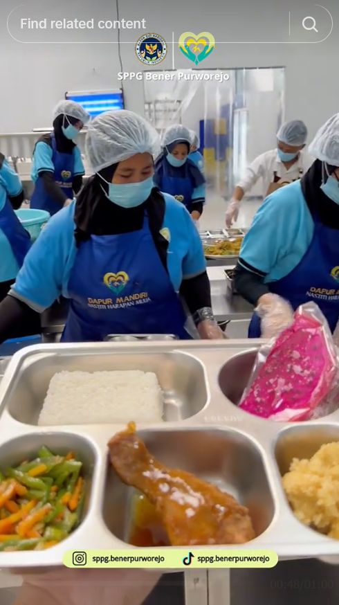 SPPG di berbagai daerah membagikan menu-menu harian MBG