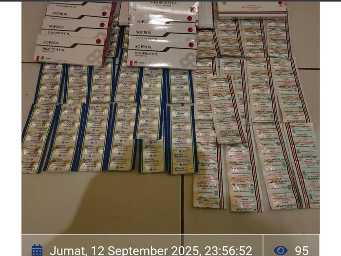Tampilan website BPBD Medan yang promosikan obat aborsi (Tangkapan layar)