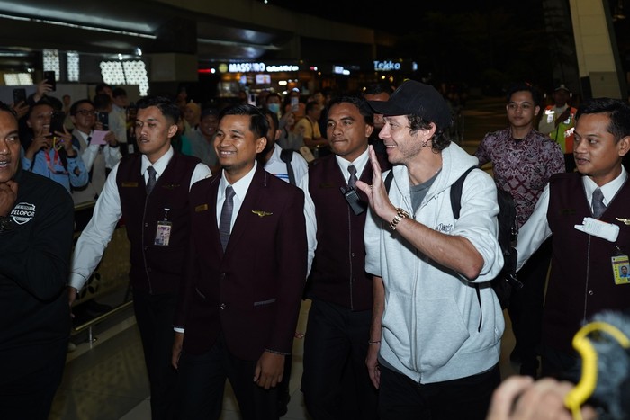 Valentino Rossi tiba di Indonesia