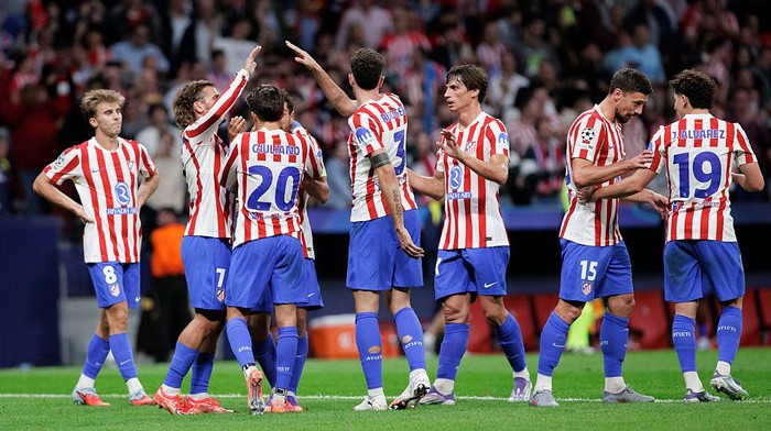 Atletico Madrid Several players of Atletico de Madrid celebrate a goal during the UEFA Champions League 2025/26 match between Atletico de Madrid and Eintracht at Riyadh Air Metropolitano Stadium in Madrid, Spain, on September 30. (Photo by Guillermo Martinez/NurPhoto via Getty Images)