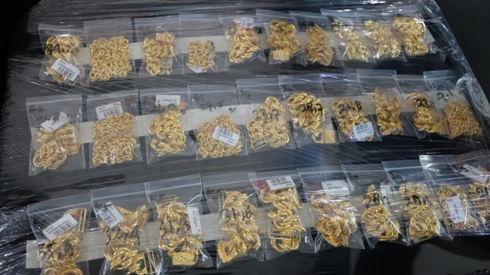 Barang bukti emas selundupan dari Malaysia yang disita petugas Bea Cukai Batam. (Dok Bea Cukai Batam)
