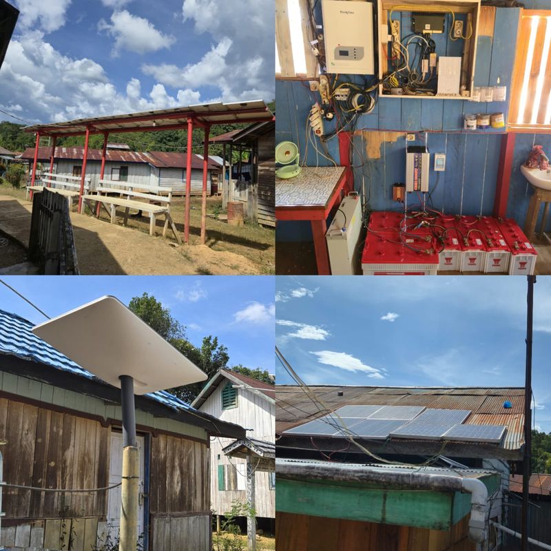 Brikpa Rudi pasang jaringan internet di Desa Long Sule dan Long Pipa, Malinau, Kaltara.