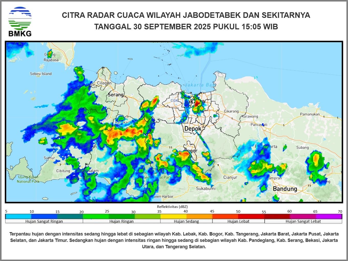 Citra satelit cuaca 30 September 2025. (Dok. BMKG)