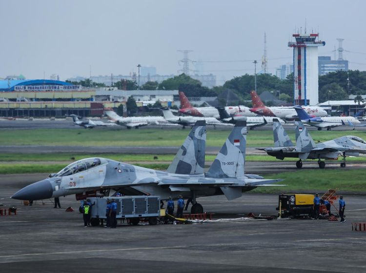 TNI AU Gelar Gladi Demo Udara Sambut HUT ke-80 TNI di Lanud Halim