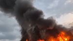 Kobaran Api dan Kepulan Asap Kebakaran Hunian Pekerja di IKN