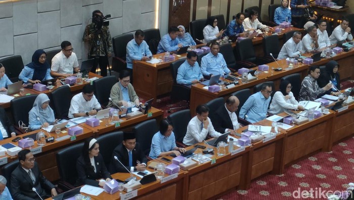 Kepala BGN Dadan Hindayana saat rapat di DPR (Dwi/detikcom).
