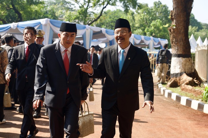 Mensos & Wamensos Hadiri Upacara Hari Kesaktian Pancasila di Lubang Buaya