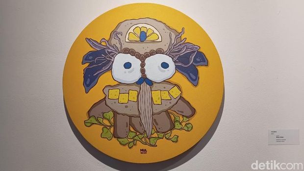 Pameran Seni Edible Dreams Karya Mulayana atau Mang Moel di ARTOTEL Thamrin, Jakarta.