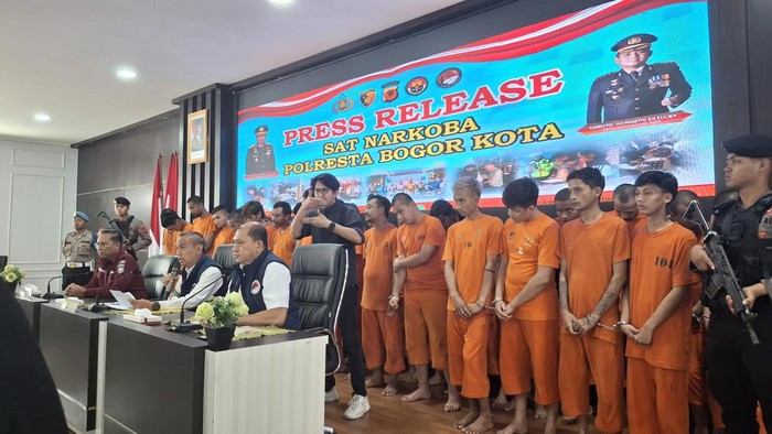 Polresta Bogor ungkap 28 kasus narkoba sepanjang September 2025 (Sholihin/detikcom)