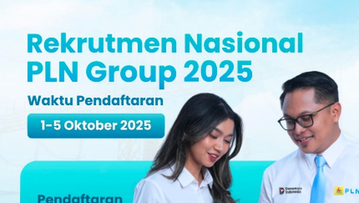 Poster Rekrutmen Nasional PLN Group 2025