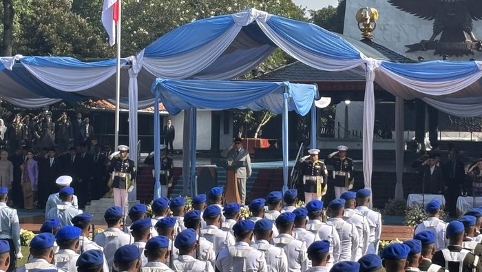 Presiden Prabowo Subianto perdana memimpin upacara peringatan Hari Kesaktian Pancasila di Monumen Pancasila Sakti, Lubang Buaya, Jakarta Timur, Rabu (1/10/2025).