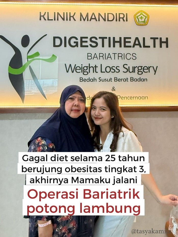 Tasya Kamila Tasya Kamila cerita ibunda gagal diet, obesitas, hingga operasi bariatrik.