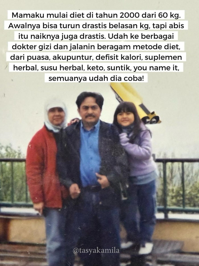 Tasya Kamila cerita ibunda gagal diet, obesitas, hingga operasi bariatrik.