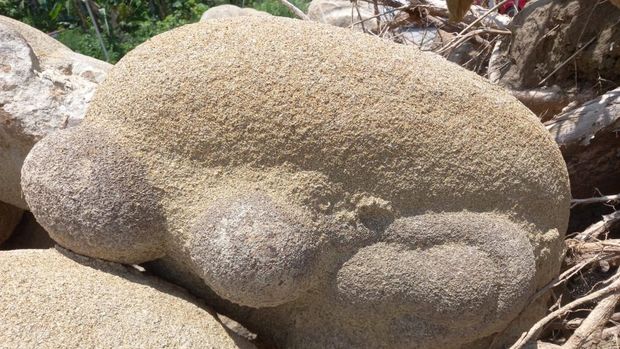 Temuan bebatuan aneh diduga artefak di Kabupaten Polman, Sulawesi Barat.