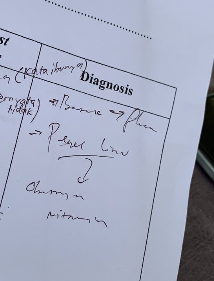 Tulisan tangan dokter yang sulit dibaca