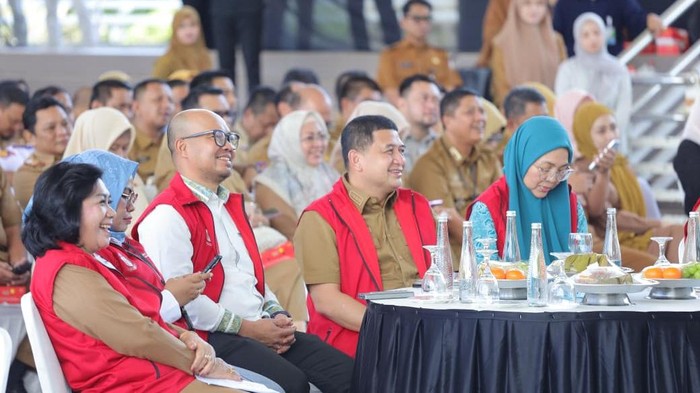 Wali Kota Makassar Munafri Arifuddin saat menghadiri peluncuran program Makassar Berjasa.