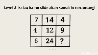 Kalau berhasil jawab level satu, berarti slide ke-2 ini juga bisa menjawab cepat! Berhasil menemukan polanya? (Foto: Aida Adha Siregar/detikHealth)