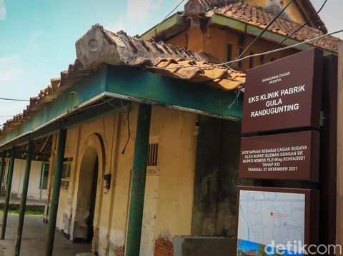 Bekas klinik Pabrik Gula Randugunting di Kalurahan Tamanmartani, Kalasan, Sleman, Kamis (2/10/2025).