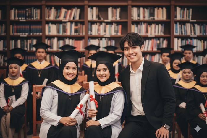 Contoh foto wisuda AI