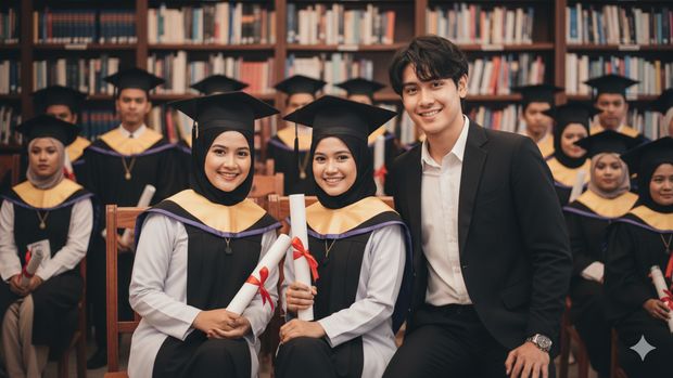 Contoh foto wisuda AI