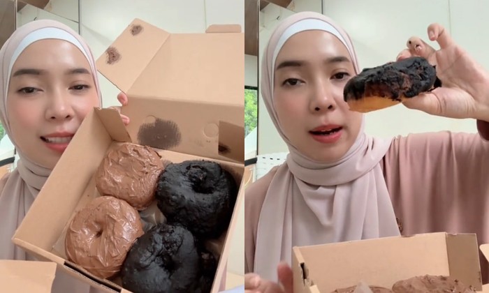 Fitri Tropica cicip donat Pinkan Mambo.