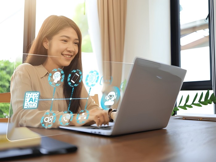 Ilustrasi dunia digital atau AI