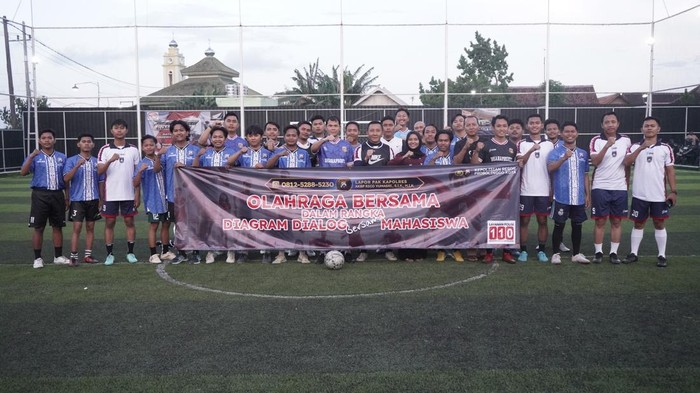 Kapolres Probolinggo Kota Bersama Mahasiswa Gelar Fun Mini Soccer dan Dialog “Diagram”