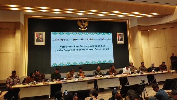 Konferensi pers soal Program MBG di Kemenkes (Kurniawan/detikcom)
