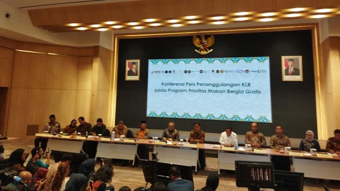 Konferensi pers soal Program MBG di Kemenkes (Kurniawan/detikcom)