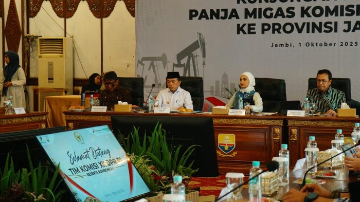Al Haris saat menerima kunjungan kerja Panja Miga Komisi XII DPR RI