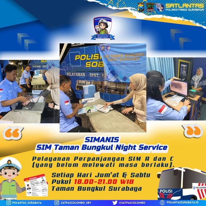 Layanan SIM Keliling di Taman Bungkul