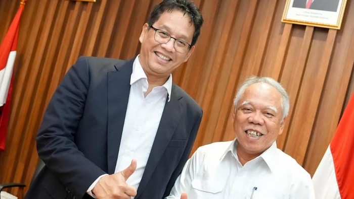 Purbaya Yudhi Sadewa bertemu Basuki Hadimuljono