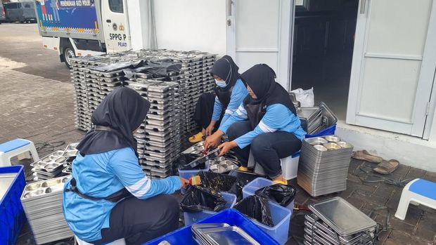 Sistem sanitasi ketat SPPG Polri Pejaten (Taufiq/detikcom)