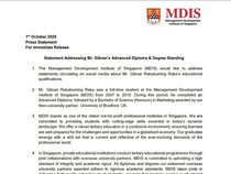 MDIS Kampus di Singapura Benarkan Gibran Mahasiswanya dari 2007-2010