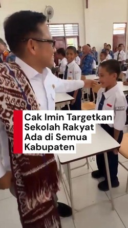 Video Target Cak Imin untuk Sekolah Rakyat: Ada di Tiap Kabupaten