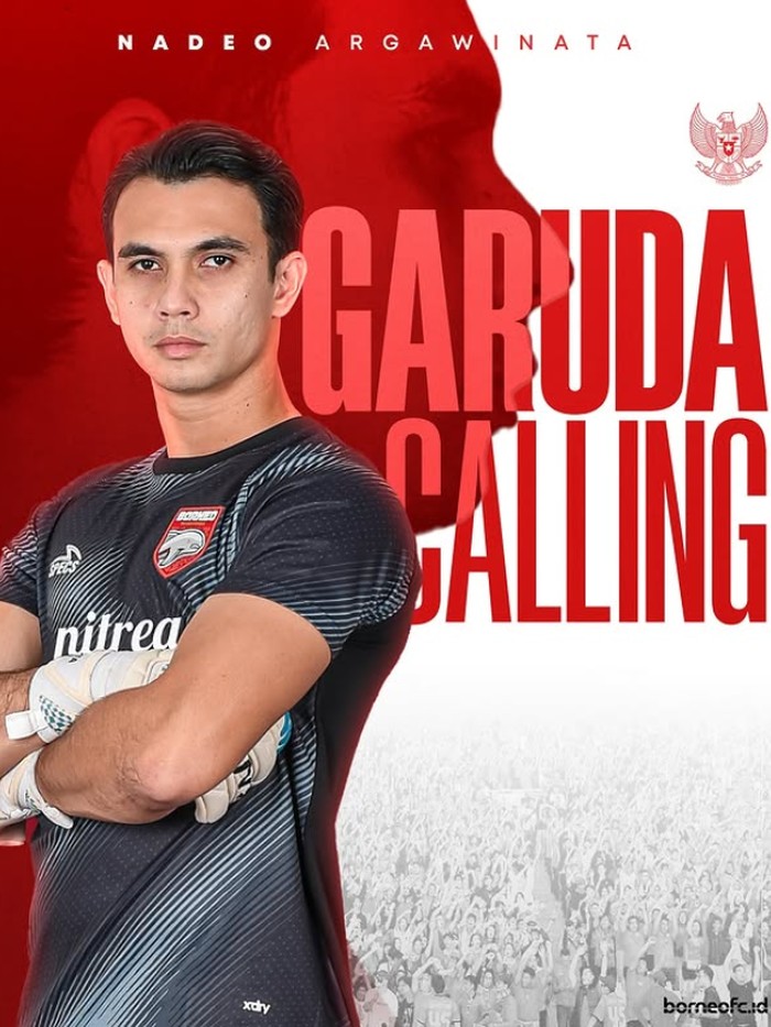 Kiper andalan Borneo FC Nadeo Argawinata mendapat garuda calling atau dipanggil Timnas Indonesia. Ia terbang ke Arab Saudi menyusul Beckham Putra dkk.