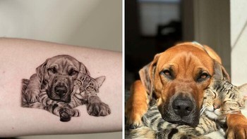 Biasanya orang mencarinya untuk mengabadikan teman kesayangan mereka melalui tato. Foto: tattooist_yeono via Bored Panda