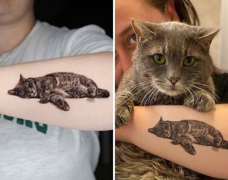 Seniman tato Yeono memiliki kemampuan yang luar biasa untuk urusan hyper-realistic tato hewan peliharaan. Berikut ini beberapa contohnya.