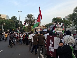 Massa Demo di Kedubes AS Desak Aktivis Global Sumud Flotilla Dibebaskan