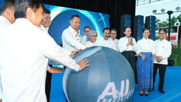 Peluncuran aplikasi All Indonesia di Terminal 3 Bandara Soekarno Hatta pada Rabu, 1 Oktober 2025.
