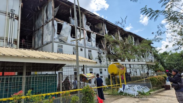 Penampakan hunian pekerja konstruksi di IKN yang hangus terbakar