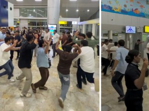 Pesawat Delay, Penumpang Berjoget Bareng di Ruang Tunggu Bandara