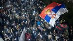 Potret Gelombang Protes Anti-Pemerintah Terus Berlanjut di Serbia
